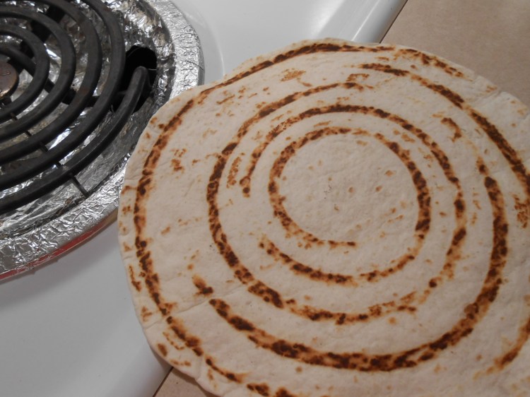 MAKING CHAR MARKS ON TORTILLAS 2
