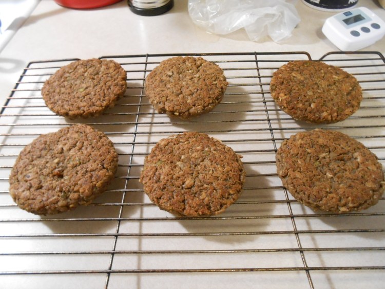 ORIGINAL ANIMAL-FREE BURGERS PATTIES ON RACK