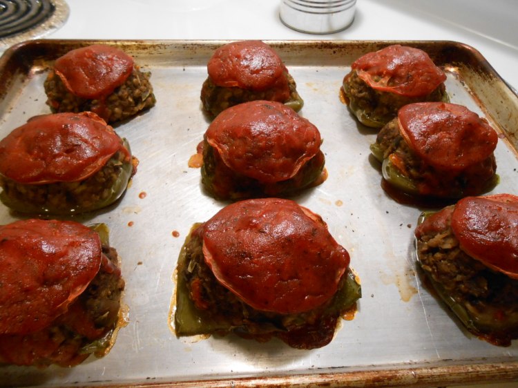 TOP SHELF STUFFED PEPPERS BAKED ON PAN