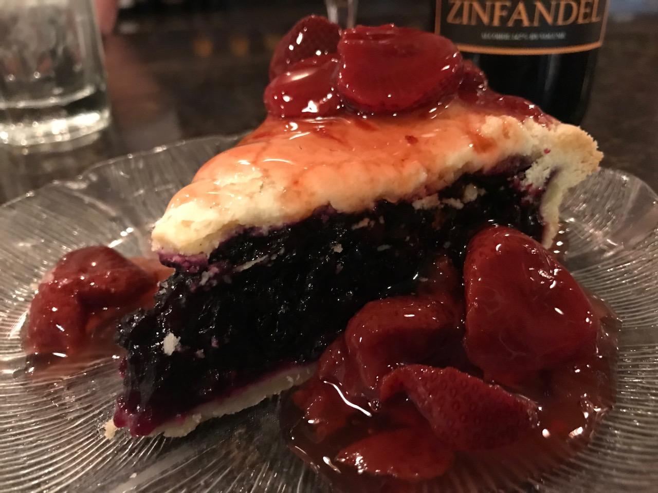 FRIENDS RESTAURANT - BLUEBERRY PIE AND STRAWBERRY SAUCE 2