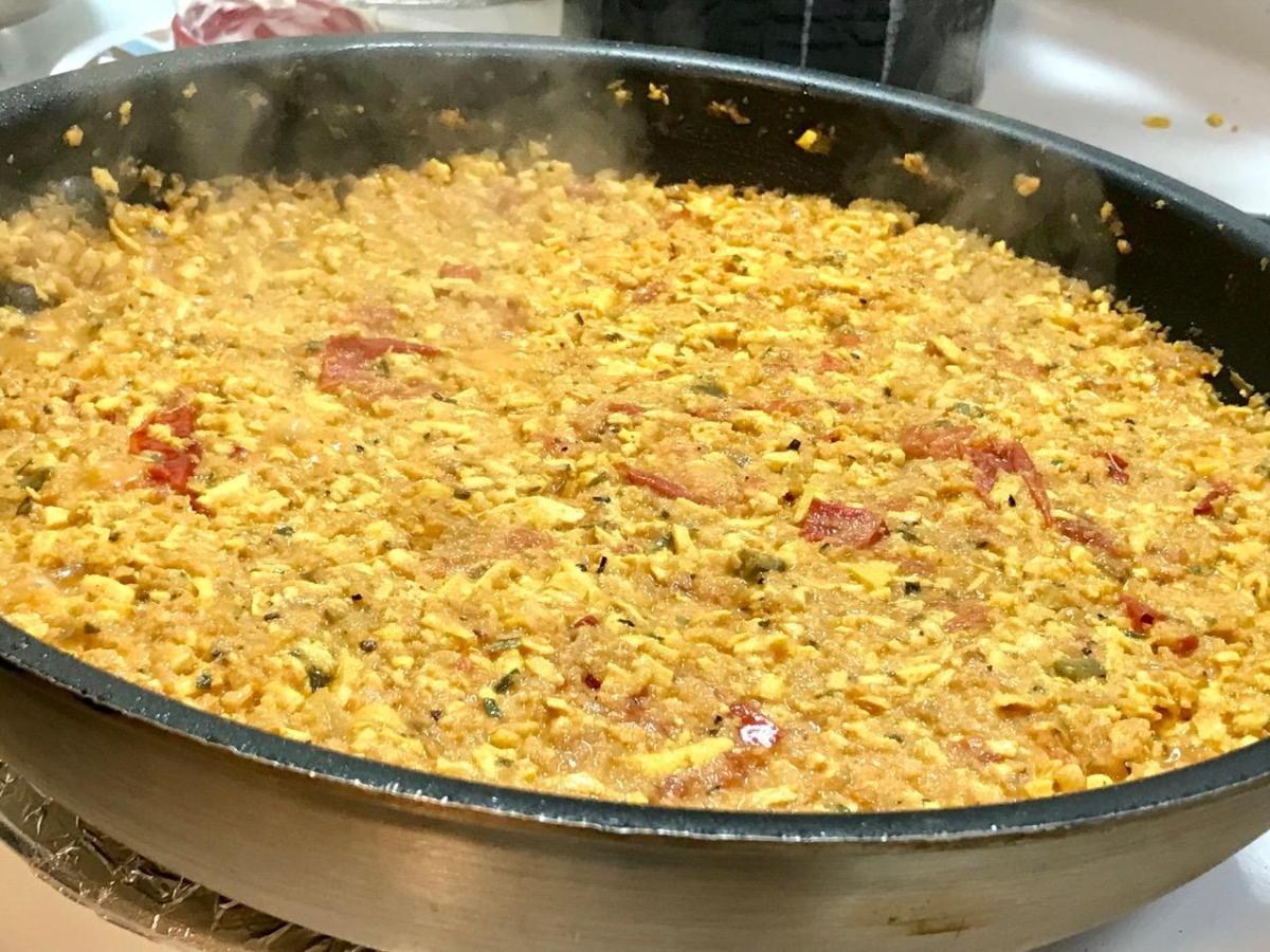 Riced Cauliflower And Tofu&nbsp;Scramble