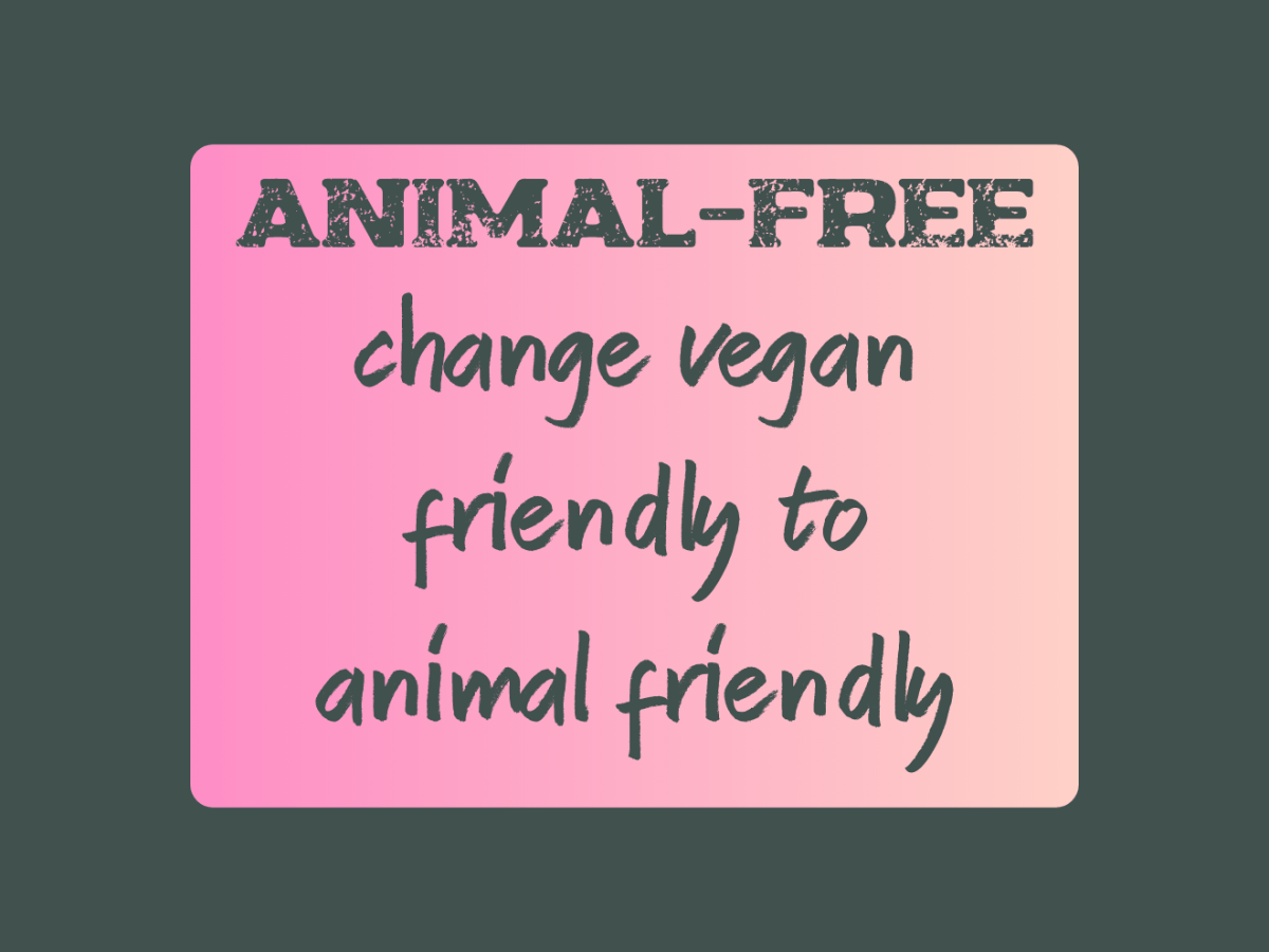Change Vegan Friendly To Animal&nbsp;Friendly